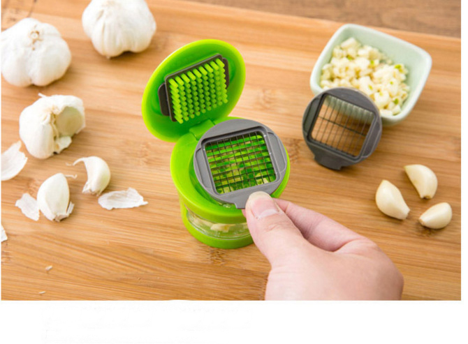   ǿ Ȩ ֹ  ŰƮ    ̼ ڵ    ׶δ/hot sales Practical Home Kitchen Tool Kit Garlic Press Chopper Slicer Hand Presser Garlic Grin